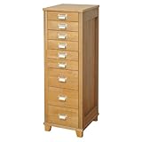 Avilight(アビライト)  日本製天然木A4サイズ引出9段チェスト ブラウン KO-TC9-DBR