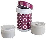 Nuvita 1476 Insulated Flask with 2 Food Containers, 750 ml, Purple by Nuvita