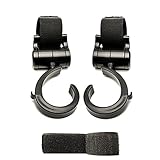 Gaorui（ガオルイ）ベビーカーフック 人気 ベビーカー荷物フック 360°回転 マルチフック アウトドア用 マジックテープ付き ベルトタイプ ママの選択 1個耐荷重量3kg 　2個セット