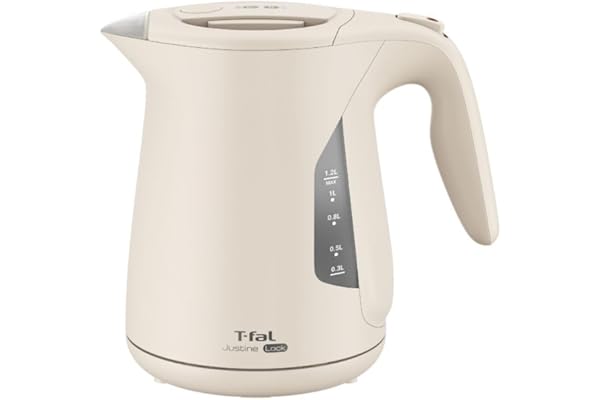 ティファール 電気ケトル 1.2L 大容量 転倒お湯もれロック 「ジャスティン ロック アイボリー」 省スチーム設計 KO590AJPA