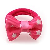 ミニヘアゴム ベビーポニー スタープリント C29-14 キッズ子供 (3.ローズピンク)