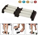 Buycrafty Acupressure Double Foot Plastic Roller Reflexology Massager relaxology + Free 5 Sujok Ring