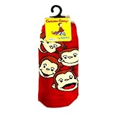 おさるのジョージ グッズ 靴下 メール便配送 赤 ソックス くつした Curious George キュリアスジョージ キッズソックス 子供用 男女兼用 12712【即日・翌日発送】