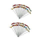F Fityle 100pcs　ガーデンオーナメント 置物　装飾品　バタフライ　トンボ　ステーク　