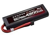 ハイテック エックスパワー Rスペック XPR4200-RD-B Li-Po 7.4V 4200mAh バッテリー 50C/100C T型ディーンズコネクター リチウムポリマー リポ 2セル ラウンドタイプ 大容量 耐久性 ラジコン RC 電動 PSE適合 日本正規品 XPR4200-RD-B