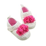 Tonsee 可愛い ベビー シューズ 柔らか ファーストシューズ 赤ちゃん レース お花飾り 幼児の靴