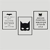 Aooyaoo　Diy バットマン　ウォールステッカー 　壁飾り 40*30cm 3pcs