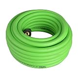 PowRyte 500009 Elite 300 PSI Hybrid (PVC/Rubber) Air Hose - 3/8-Inch by 50-Feet, 1/4-Inch MNPT Brass