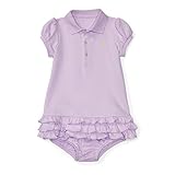 ラルフローレンベビー女の子フリル付きポロドレス& Bloomer Set カラー: パープル