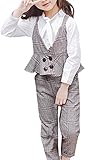 (コ-ランド) Co-land 子供服 3点セット スーツ 女の子 キッズ フォーマル シャツ ベスト パンツ チェック柄 ガールズ ズボン 卒業式 入学式 カーキ 120