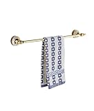 Rozin ゴールド タオルバー タオル掛け 壁取付型 タオル ラック セラミックベース