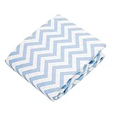 Kushies Baby Fitted Crib Sheet, Blue Chevron by Kushies [並行輸入品]