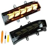 車検対策 20系 アルファード 20系 ヴェルファイア 対応 ドアミラー led シーケンシャルウィンカー トヨタ車多数適合 流れるウインカー ドアミラー用 led シーケンシャル ウィンカー 全点滅 切替可能 車検対応 スモークレンズ 高輝度 純正交換 左右セット (アルファード/ヴェルファイア20系ドット)