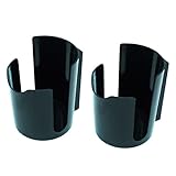 KIKAIYA マグネットカップホルダー 2個セット 強力 マグネット缶ホルダー スプレー缶ホルダー ドリンクホルダー マグネットトレー トレイ ツールホルダー 磁石 ブラック SET-MH-6B