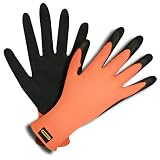 Stanley S38751 Hi-Vis Orange Nylon Glove with Black Foam Latex Coating by Stanley