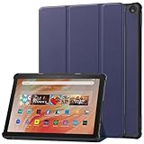 Thursday Fire HD 10 (2023年モデル) 互換品 [10.1インチ] ケース カバー PU レザー 手帳型 スタンド機能 マグネット内蔵 ネイビー