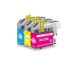 ブラザー用 LC12 LC12-3PK (C/M/Y)互換インク カートリッジ 3本セット ブラザー用 B-LC12互換インク (大容量/ICチップ付/残量表示機能付/個包装) (中身：LC12BK=B12BK/ LC12C=B12C/ LC12M=B12M/ LC12Y=B12Y)