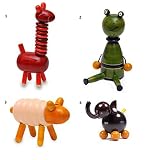 4ピース木製動物おもちゃセット:モデルsp-gl002