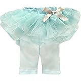 HONEY BLOSSOM ベビー 【 ふわふわ チュチュ スカッツ 】 可愛い チュール スカート付き 薄手 柔らか 綿素材 五分丈 女の子 レギンス パンツ m039 blue 90