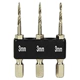 SK11 木工用 六角軸 ショート下穴ドリルセット 3本入り 3.0mm