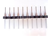 10pcs 超硬 エンドミル (1.1mm)