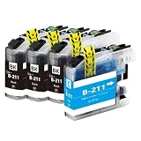 LC211 ブラザーbrother用互換インクカートリッジLC211BKブラック3本 LC211Cシアン1本 合計4本 対応機種：MFCシリーズJ997 907 837 737 J730 J830 J900DN J990DWN J880N J887N DCPシリーズJ963N(B･W)J762N J562N J968N(B･W)J767N J567N等