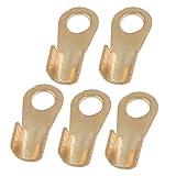 uxcell 丸型端子 銅端子 オープンケーブルコネクタ 電源機器の変圧器 リングタング 10A 5個入り