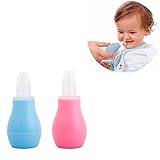 Flytank 鼻洗浄器 粘液除去 吸引器 幼児の鼻詰まり緩和 再使用可能 (ピンク)