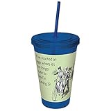 ICUP Someecards No Longer Cute Cup with Straw Blue [並行輸入品]