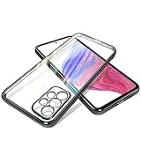 Galaxy A53 5G ケース クリア SC-53C SCG15 カバー スマホケース 耐衝撃 スリム 透明 擦り傷防止 耐衝撃 軽量 TPU （ブラック）