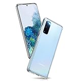 Galaxy S20 ケース クリア Aunote スマホケース 背面ガラス TPUバンパー 薄型 軽量 耐衝撃 レンズ保護 四隅滑り止め ギャラクシーs20 ケース (S20 5G, クリア)