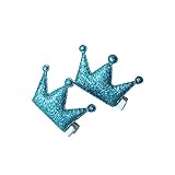 Tovadoo キッズ 女の子 ヘアピン 髪留め 王冠　スパンコール　可愛い　おしゃれ　保育園　小学校　パーティー　写真撮影　多色　4.5x3cm