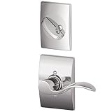 Schlage Lock Company F59ACC625CENLH Accent Left Handed Interior Pack Lever Set with Single Cy, Brigh
