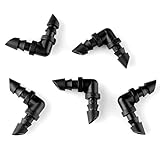 VERY100　灌漑システム散水用具　 1/4"（内径４mm/外径７mm）ホース用接続コネクター　L型分岐コネクター　散水ホースにつなぐだけで簡単接続　40個セット