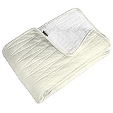 (130cm x 150cm, Throw, Off White) - Brielle Premium Heavy Velvet Throw with Fleece Lining, 130cm x 1