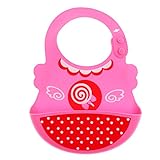 Perfk ビブ　よだれ掛け　お食事用　洗える　調節可能　シリコン　赤ちゃん　子供　2​サイズ　全9色 - ロリポップ, M