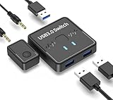 USB 切替器 双方向 3.0 USB 切り替え器 2入力1出力/1入力2出力 PC2台用 1台のプリンターを2台のパソコンで使用 マウス キーボード 切り替え器 セレクター パソコン 2台 キーボード 1台 （デスクトップコントローラーと製品取扱説明書が付属します）