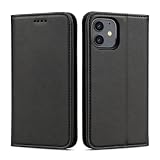 Rssviss iPhone 12 Pro 用 ケース 手帳型 iPhone 12 用 手帳型ケース Rssviss iPhone 12Pro 用 マグネット スタンド機能付き カード収納 手帳型カバー 財布型 6.1インチ適応 W1 ブラック
