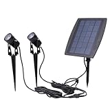 ソーラーライト 分離型 ガーデンライト スポットライト 屋外 シンボルツリー ライト 庭 ライトアップ ソーラー充電 [ENTLIGHT] B-02