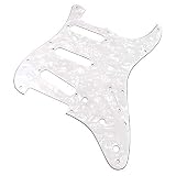 YJB PARTS ST STD/70's ストラト用ピックガード ホワイトパール3Ply インチ 日本製