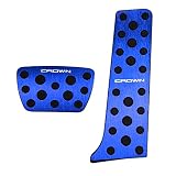 BOYOUS【最新型】トヨタ 新型クラウン 220系 専用設計 アルミ ペダル 工具不要 CROWN ブレーキ アクセル カバー 防キズ 防汚れ 滑り止めゴム付 2点セット(ブルー)