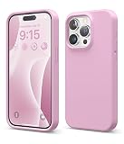 【elago】 iPhone15Pro 対応 ケース 耐衝撃 傷 指紋 防止 シリコン スマホケース スリム 衝撃吸収 サラサラ 手触り シリコンケース [ Apple iPhone15 Pro アイフォン15 プロ 対応 携帯ケース ] iPhone15Proケース SILICONE CASE ホットピンク