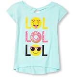 ザ・チルドレンズプレイス THE CHILDREN'S PLACE/ ショートスリーブインベリッシュグラフィックオープンバックトップ クリスタルミント トップス半袖Tシャツ 5～6歳【並行輸入】