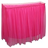 Perfk ウェアウェディング　パーティー　ベビーシャワー　テーブル　装飾　チュール　チュチュ　テーブル　スカート　全4色 - ローズレッド