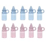 Huele 100個ベビーシャワーアクリルMini Feedingボトル、ブルーとピンク