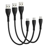 GHNTJAP USB Type C ケーブル 【0.3M 3本】 USB A to USB C ケーブル 短い 3A急速充電 USB2.0データ転送 iPhone17/Galaxy/Xiaomi/Switchその他タイプc機器対応 ブラック 30cm