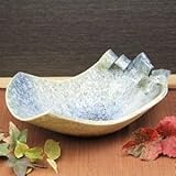 信楽焼　青窯変波彫花器【ha-0092】　花瓶　花器　一輪挿し　花入　しがらき焼　陶器　焼き物　壷　インテリア　おしゃれ　オシャレ