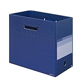 プラス ボックスファイル デジャヴ ワイド A4-E ネイビーブルー 87-633