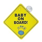 ベビーインカー 吸盤タイプ車用 BABY ON BOARD 車ステッカー ベビーインカー サイン 防水 耐久性 再利用可能 明るい黄色 車内用 後部ガラス用 取り外し簡単