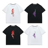 新世紀エヴァンゲリオン tシャツ 半袖 綿100% 夏服 アニメグッズ コスプレ衣装 初号機 弐号機 メンズ レディース おもしろ 速乾 大きいサイズ 白 ゆったり 可愛い 柔らかい 快適 個性的 日常通勤 記念シャツ (3XL,ブラック A) [並行輸入品]